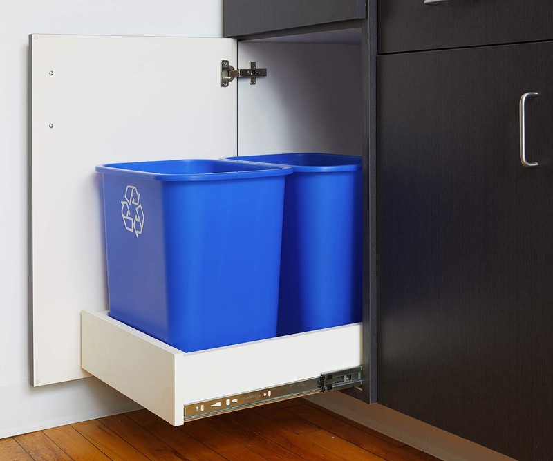 United Solutions 7 Gallon/28 Quart Efficient Recycle Wastebasket Fits Under gallery