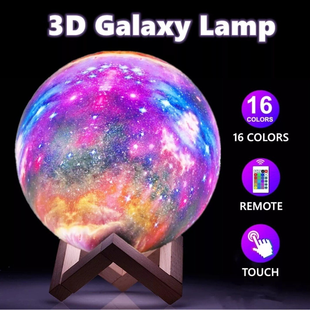 Moon Lamp Galaxy 5.9 inch 16 LED Colors 3D Night Light Remote /Touch /Tap USB gallery