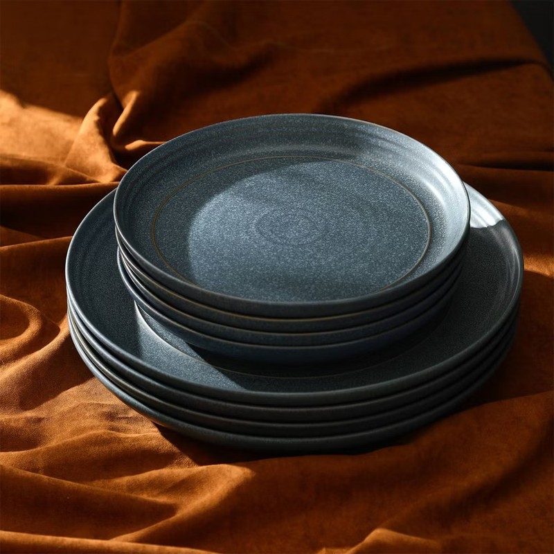 Stone Lain 24pc Elio Stoneware Dinnerware Set Blue gallery