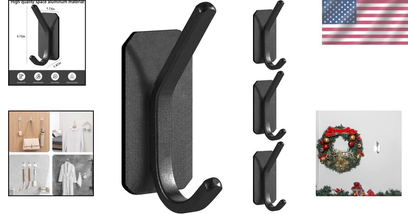 Multipurpose Heavy Duty Adhesive Hooks - 30LB Capacity, Waterproof for All Rooms gallery