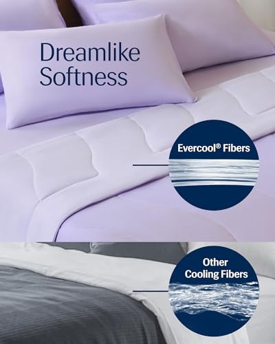 Evercool Cooling Comforter, King / Cali King (106"x90") Lavender Breeze gallery