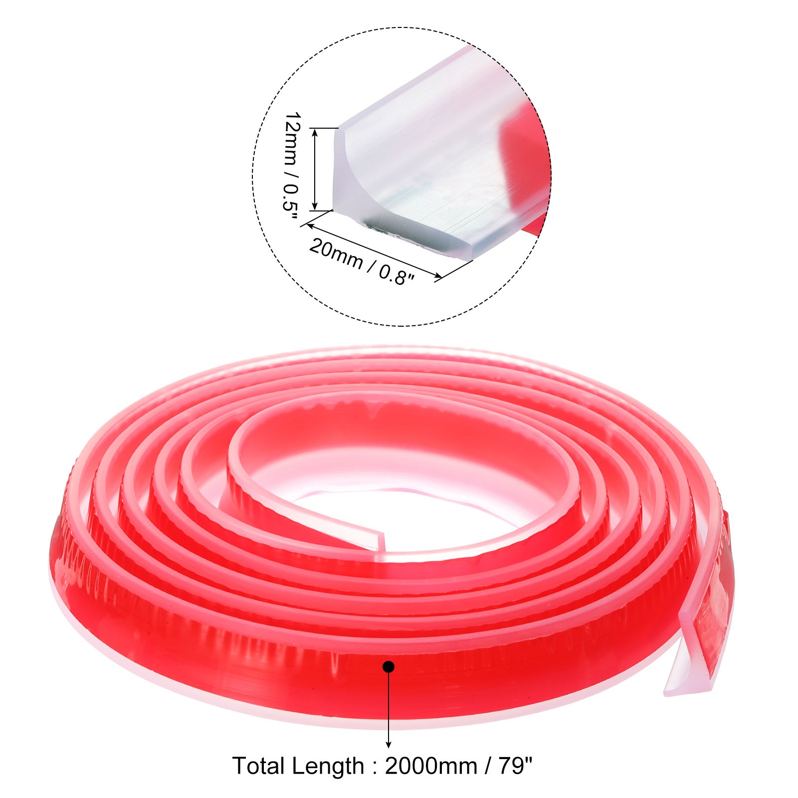 Collapsible Shower Barrier Stopper Water Splash Guard 79x0.8x0.5 Inch gallery