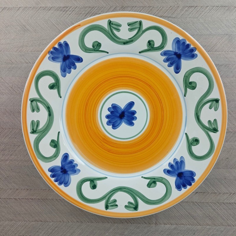 Williams-Sonoma Sunshine Ceramic Dinner Plates Set Of 4 Floral Design Italy gallery