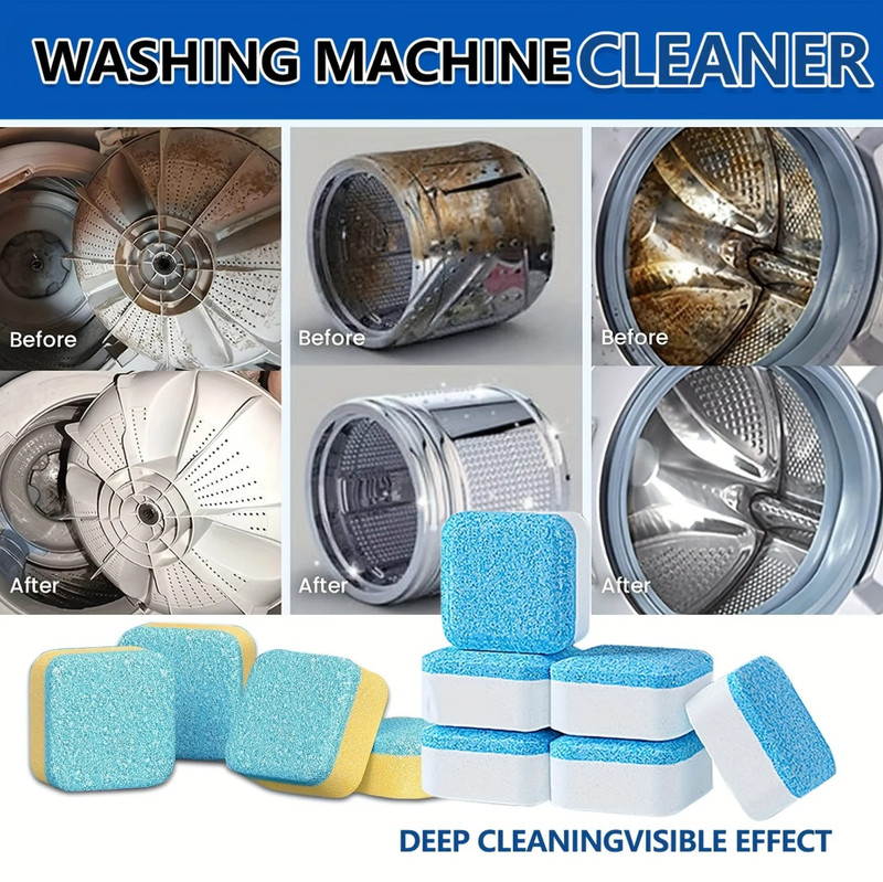 25pcs Washing Machine Cleaner Tablets Deep Cleaning Drum & Tub Lemon Scent - NEW gallery