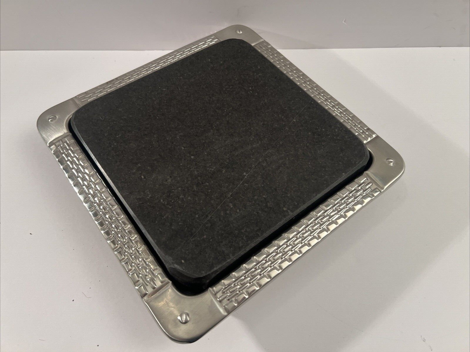 Ralph Lauren Watchband Pattern Cheeseboard Tray w/Slate Insert #550-LR190-535 gallery