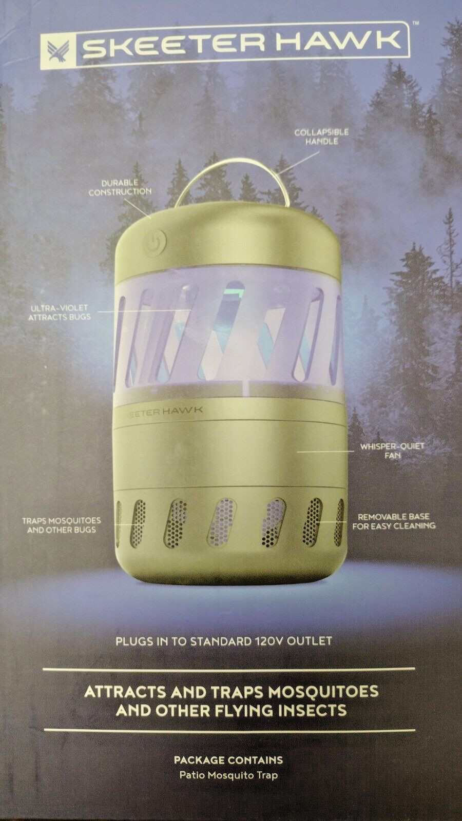 Skeeter Hawk Patio LED UV Mosquito & Flying Insect Trap - Quiet, Easy Clean gallery