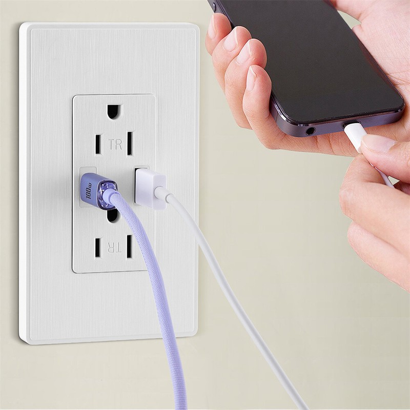 1-4 X USB Type-C/A Dual Port Wall Socket Outlet Receptacle Electrical Socket 15A gallery
