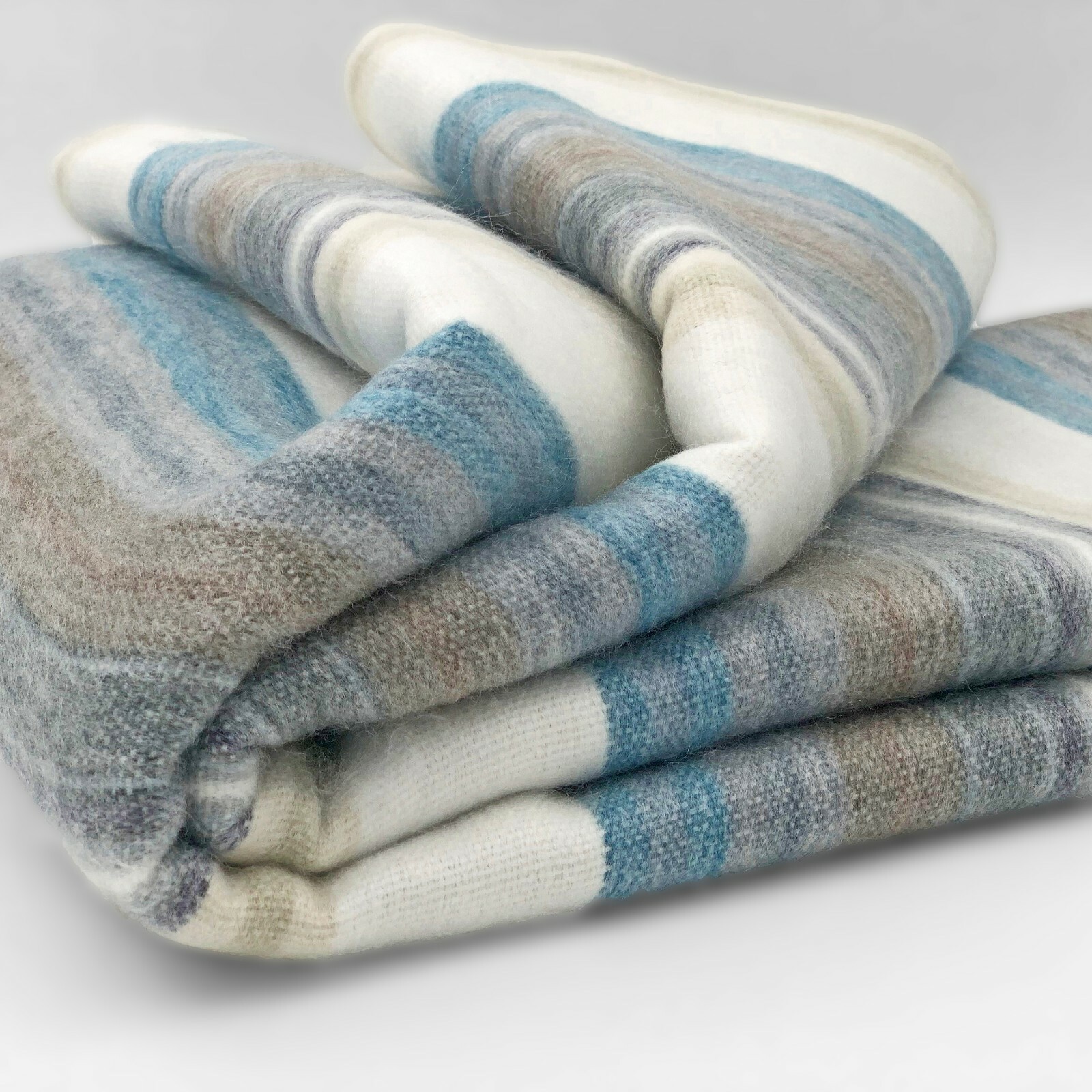 SOFT & WARM STRIPED ALPACA LLAMA WOOL BLANKET THROW 95"x65" QUEEN BED SOFA COUCH gallery