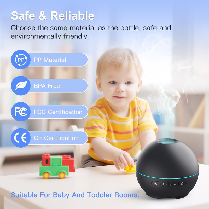 2 Pack Essential Oil Diffuser for Home - 200ml Ultrasonic Aromatherapy Diffuser gallery