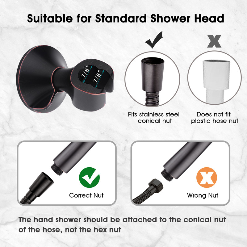 NEW "Bright Shower" Handheld Shower head Holder-Oil Rubbed Bronze PWB1210-06 gallery