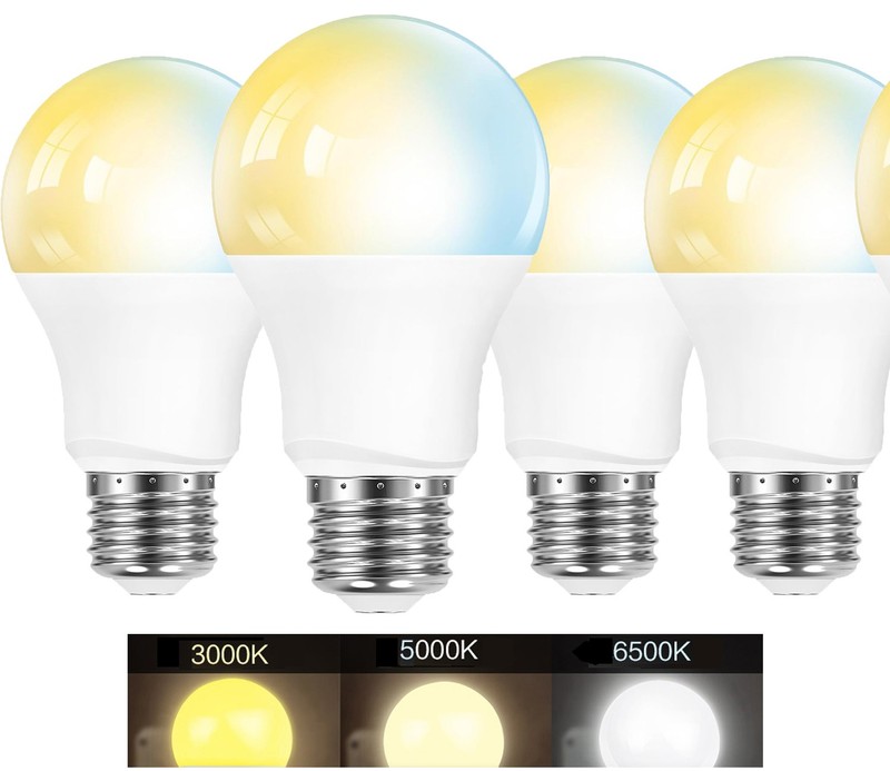 8 Pack LED Light Bulbs 80W Equivalent E26 Socket 9W 900LM 3-Color 3000K~6000K gallery