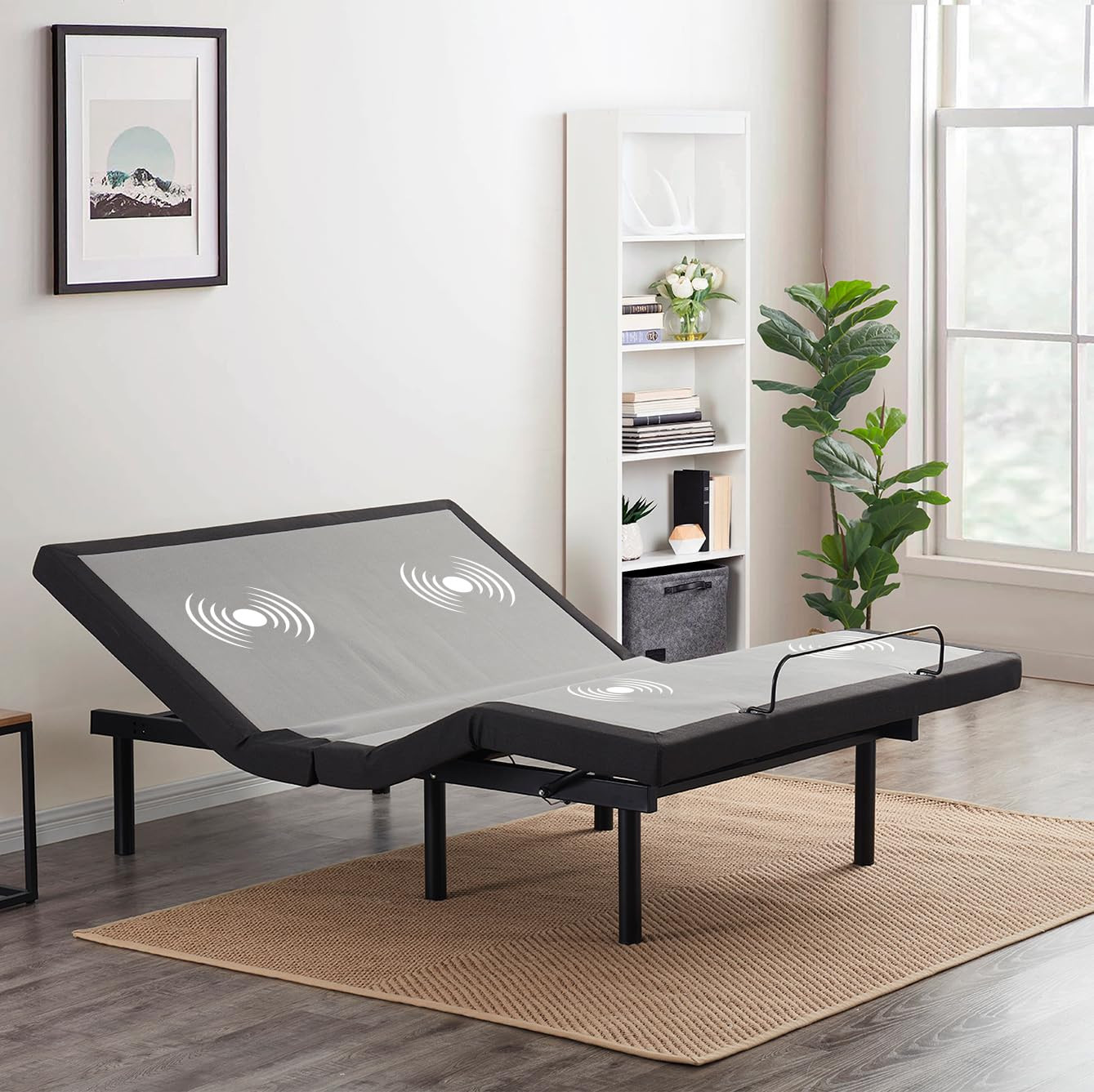 Nestl Adjustable Bed Frame, Zero Clearance Adjustable Massage Bed Frame with Wir gallery