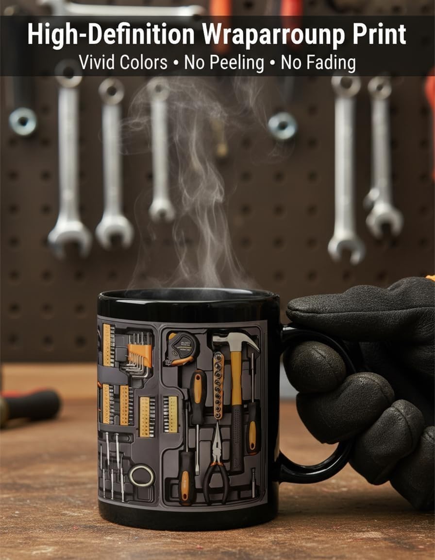Toolbox Coffee Mug Mechanic Toolbox Mug Toolbox Set Pattern 11 OZ Mugs Men gift gallery