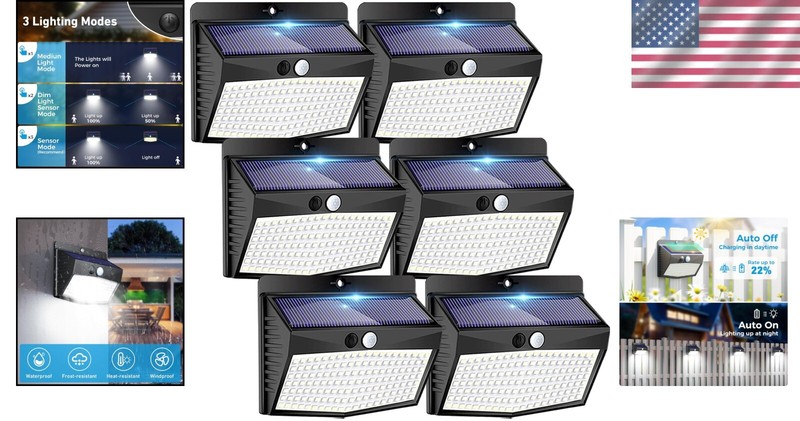 Stylish Solar Outdoor Lights with Motion Sensor - Waterproof 6 Pack, Easy Setup gallery