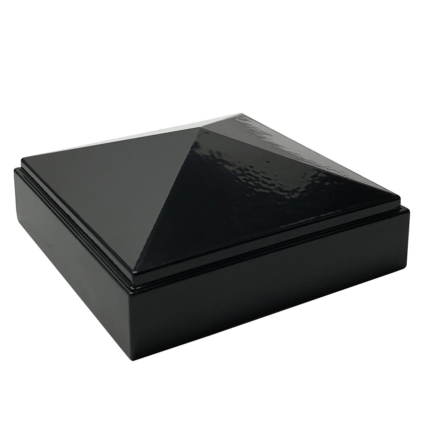 3" x 3" Decorex Hardware Aluminium Pyramid Post Cap for Metal Posts - Black gallery