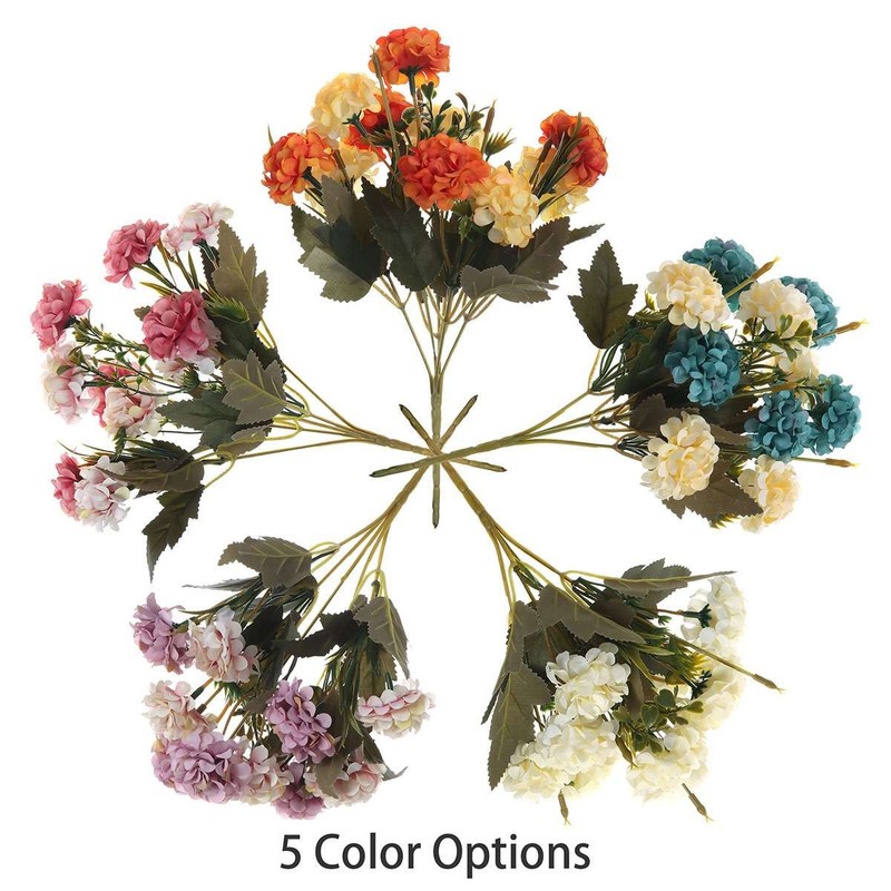 1-5Bundle Artificial Hydrangea Flower Silk Bouquet Party Home Decor UV Resistant gallery