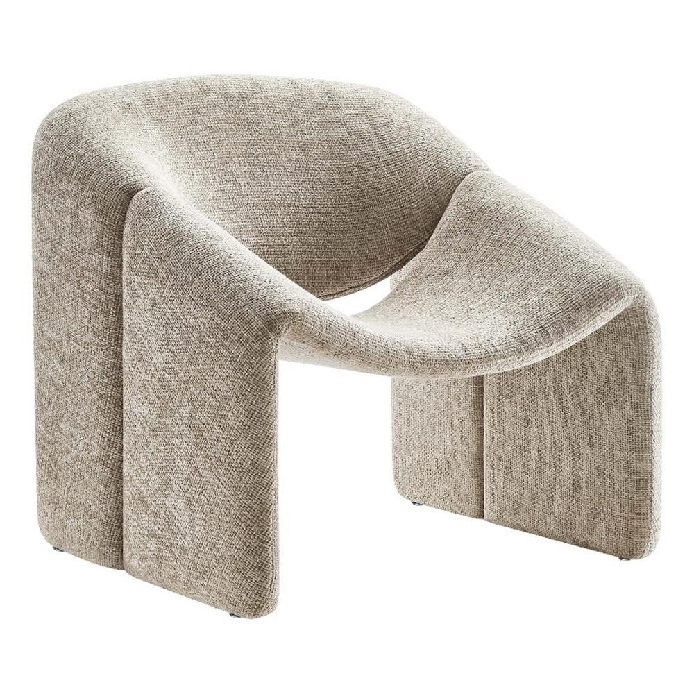 Pemberly Row Modern Fabric Accent Chair in Khaki - 29.5"Hx30.5"Wx27.5"D gallery