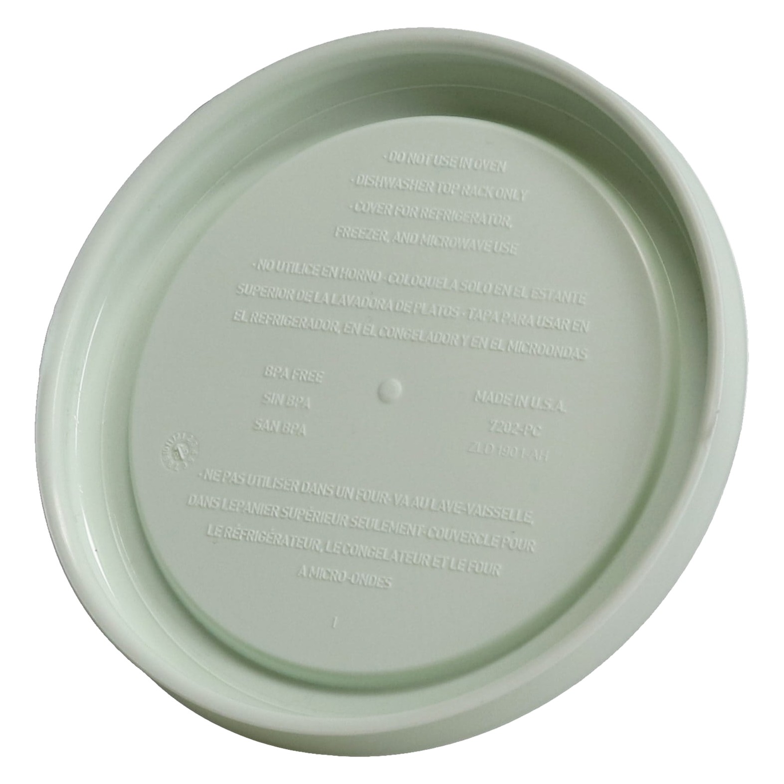 Pyrex 7202-PC 1 Cup White Mint Food Storage Replacement Lid - Made in the USA gallery