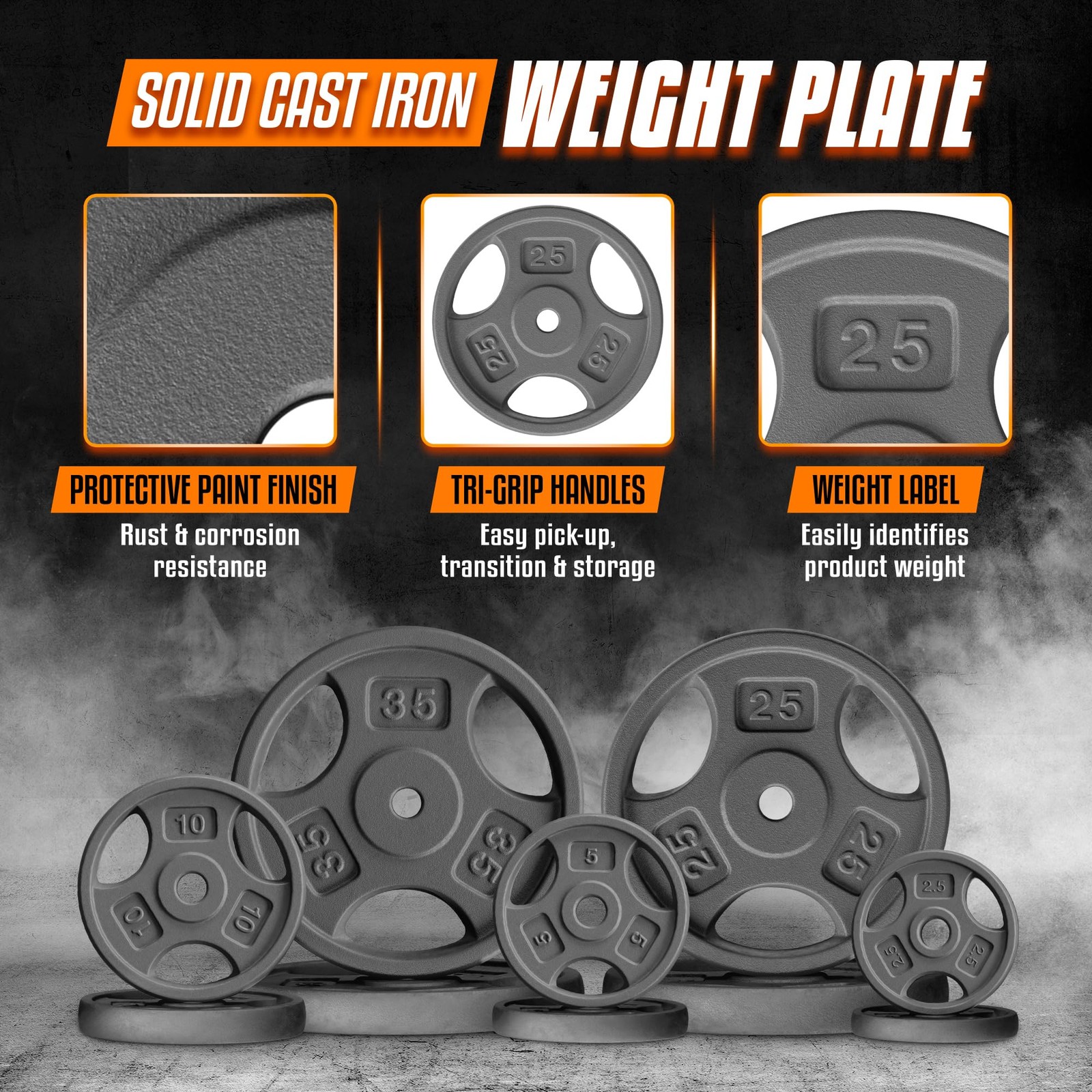 Yes4All 1 Inch Grip Cast Iron Weight Plates For Dumbbells Standard Weight gallery