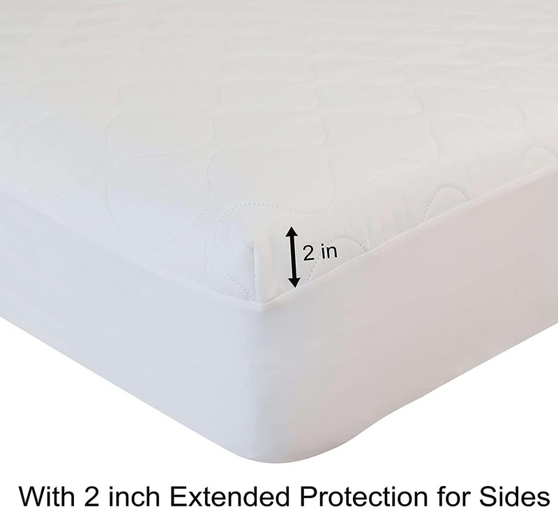 Kingnex Quilted Waterproof Split Top Queen Mattress Protector for Adjustable ... gallery