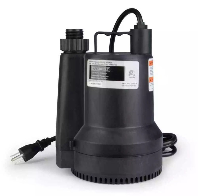 Everbilt 1/6 HP Plastic Submersible Utility Pump NEW OPEN BOX gallery