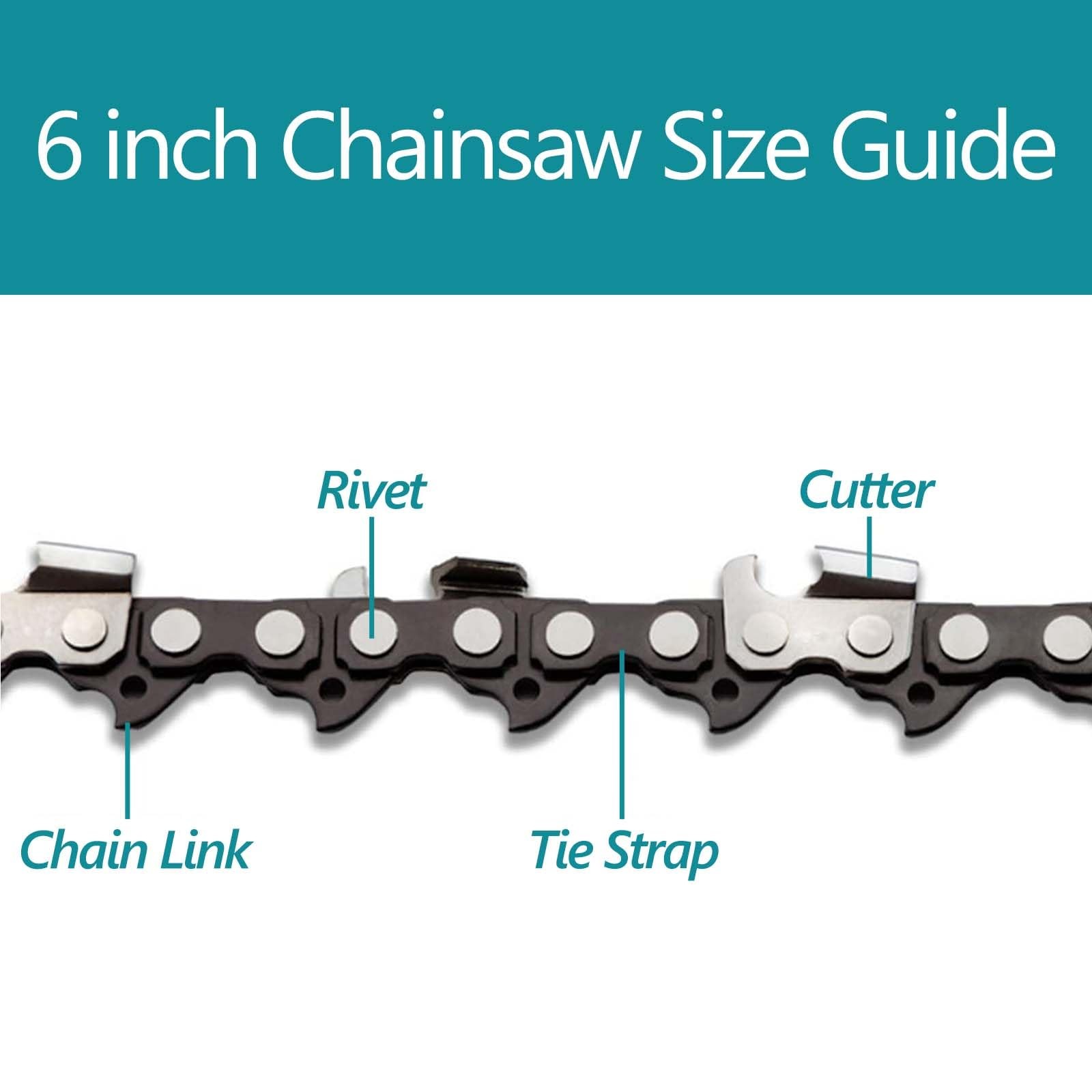 6 Inch Chainsaw Chain 5 Pieces Replacement Chains for All 6-inch Cordless Ele... gallery