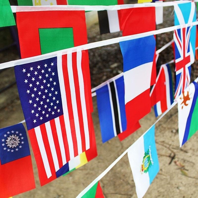 International World 100 Countries String Flag Assorted Hanging Flag Banners 82FT gallery