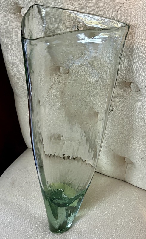 ARHAUS Clear Glass Triangular Hanging Wall Vase gallery
