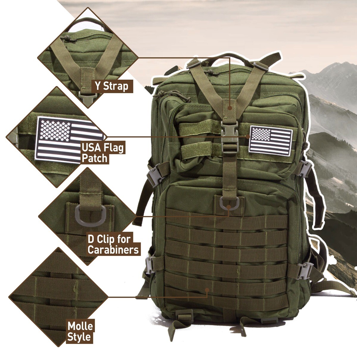 50L Expeditionary Tactical Backpack, Black 4