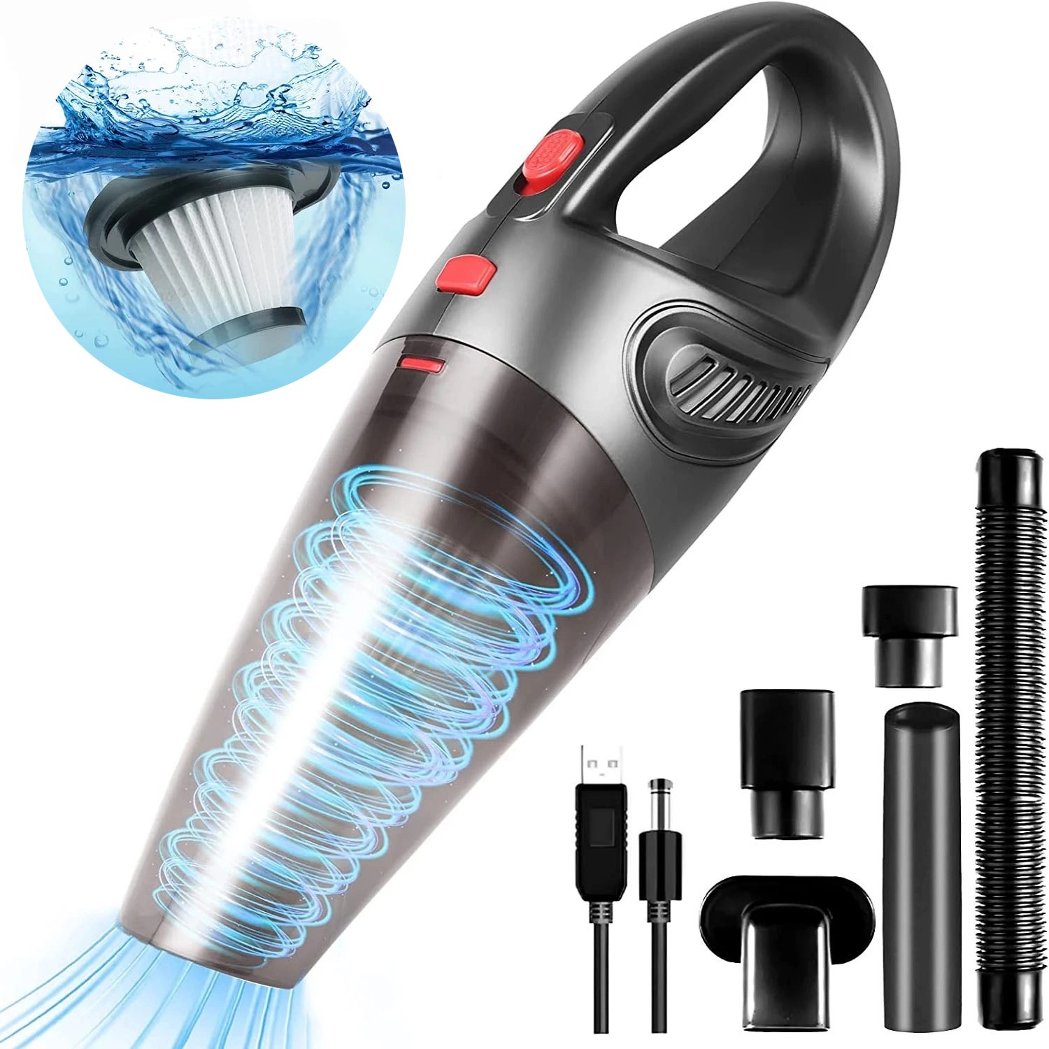 120W Cordless Handheld Vacuum Cleaner Dust Buster Car Home Cleaners Wireless gallery