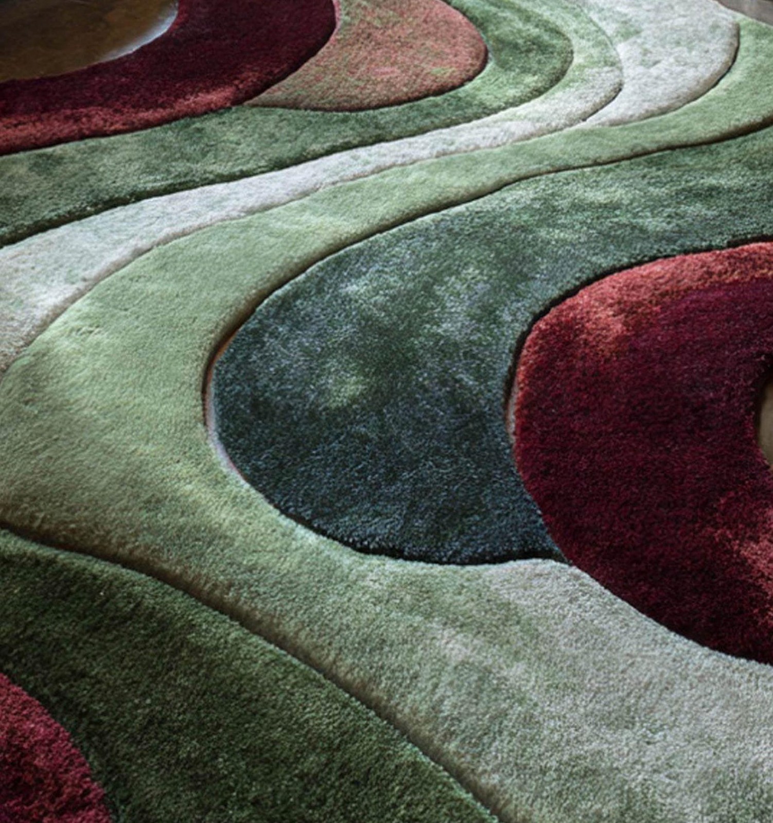 Designer Rug | Irregular Rug | Wool area Rugs | Living Room Rug | Hand Tufted A3 gallery