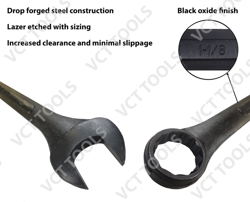VCT Black Oxide Raised Panel Combo Wrench Sets 16pc Set SAE 1/4" - 1-1/4" gallery