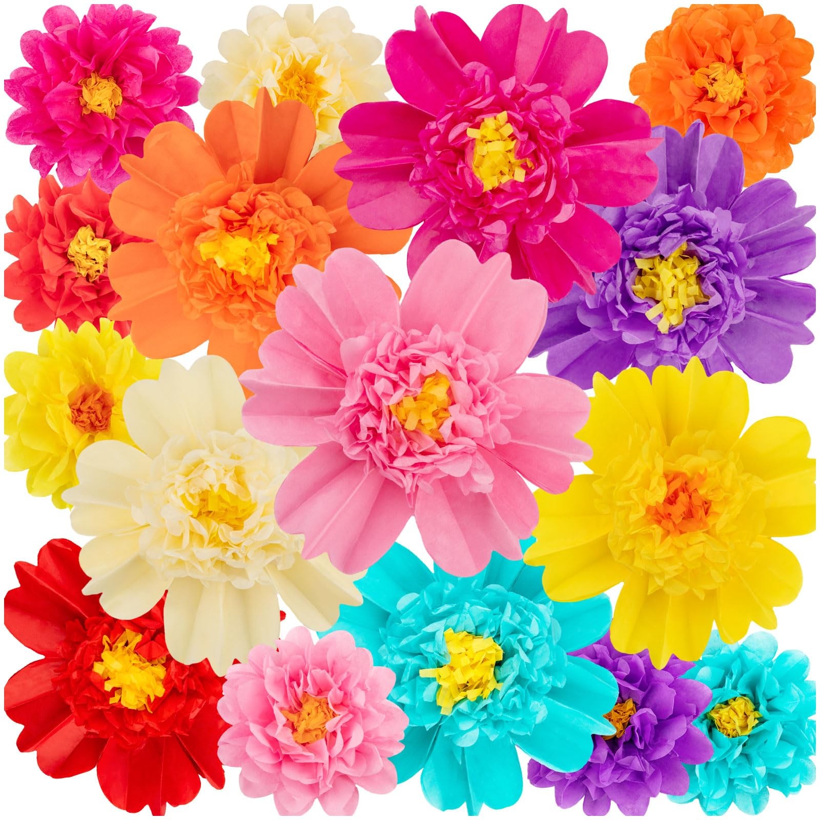 Large Tissue Paper Flowers Colorful Mexican Paper Flower for Fiesta, Carnival... gallery