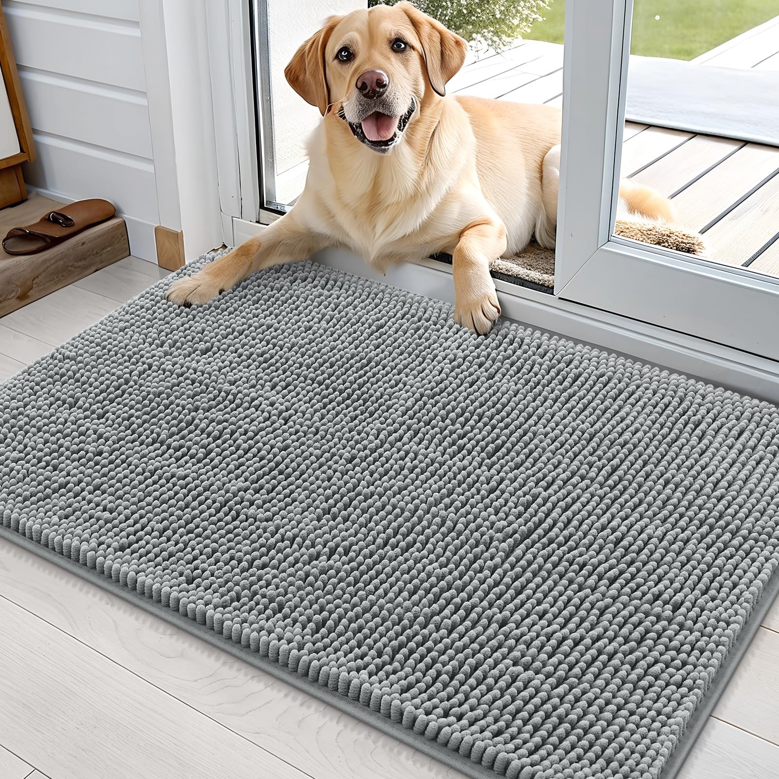 Dog Door Mat for Muddy Paws 36X24, Absorbs Moisture and Dirt, Absorbent gallery