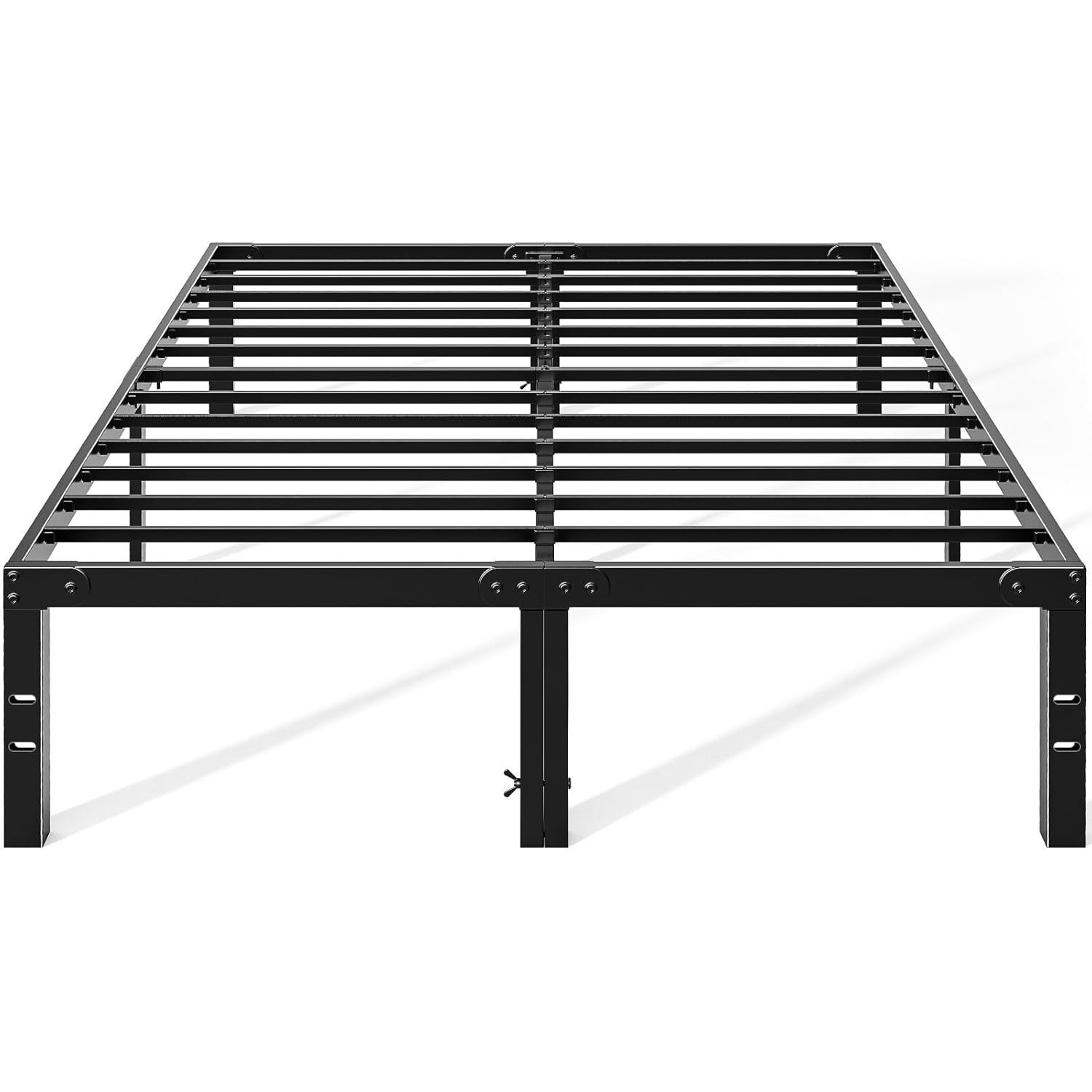 14" Metal Queen Bed Frame with Sturdy Steel Slat Support Black 2200LBS Heavy Dut gallery