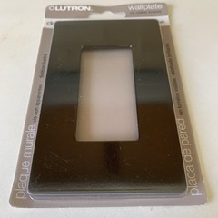 Lutron Claro Wallplate Single Gang black gloss finish no visible screws