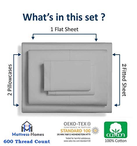 Split King Sheet Set for Adjustable Beds – 5 Piece Set –100% Long Staple Cott... gallery