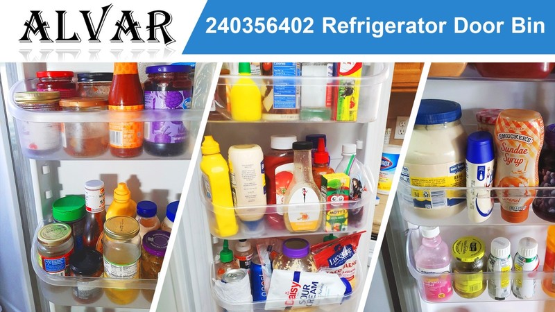 2 Pack Refrigerator Door Bin Replacement, Compatible with Frigidaire Models, Dur gallery
