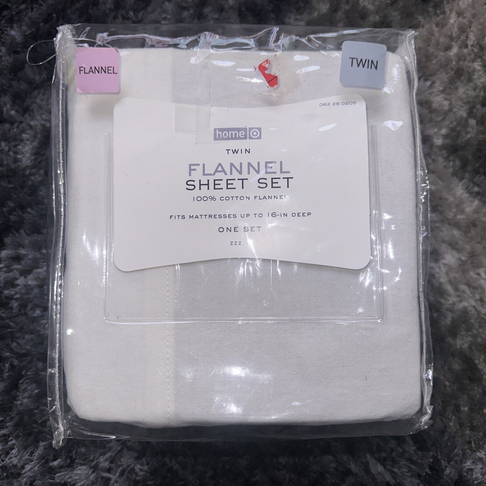 New Home Collection Cotton Flannel Sheet Set TWIN 3 Pc White Target Brand gallery