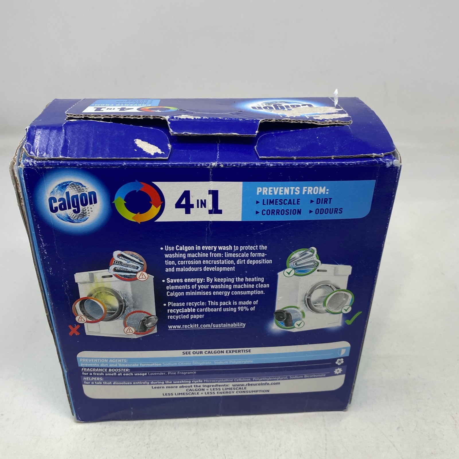 Calgon 4-in-1 Power Tabs Washer Cleaner, Blue, 75 Count XL gallery