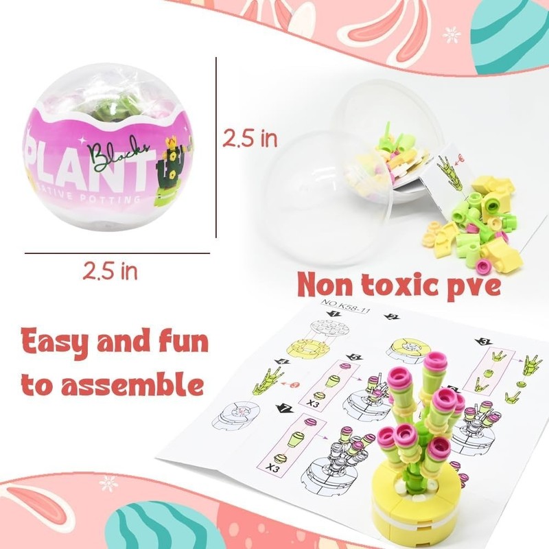 12Pcs PreFilled Easter Eggs with Plant Building Blocks, Surprise Eggs Succulents gallery