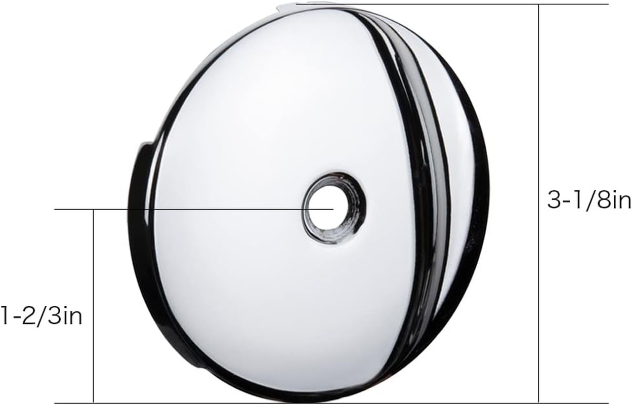 Universal Tub Overflow Faceplate Polished Chrome Brass Easy DIY Complete Kit gallery