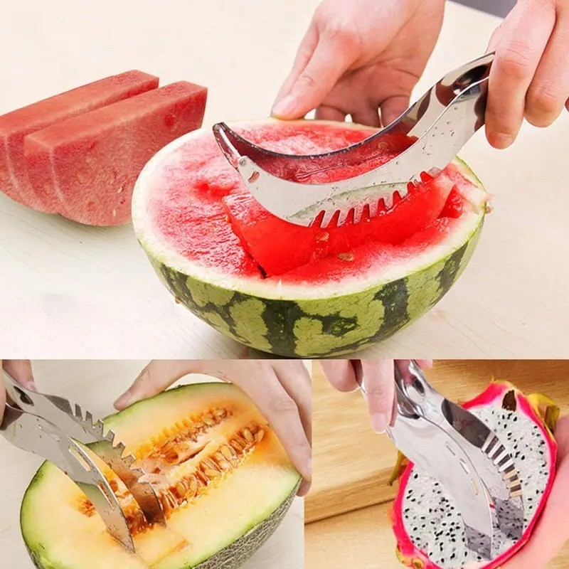 Stainless Steel Watermelon Slicer Cutter Corer Fruit Vegetable Kitchen Tool gallery