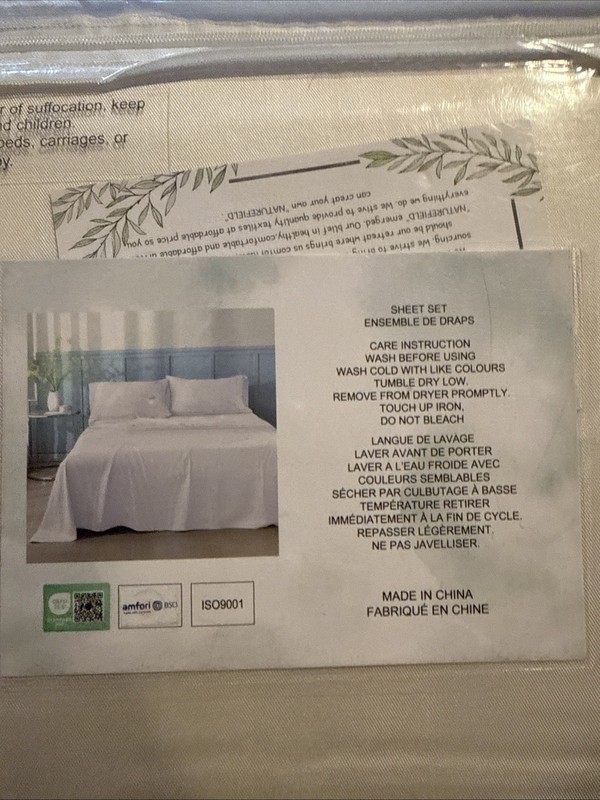 5 Piece Bamboo Split King Sheets Ivory New In Package 100% Rayon From Bamboo gallery