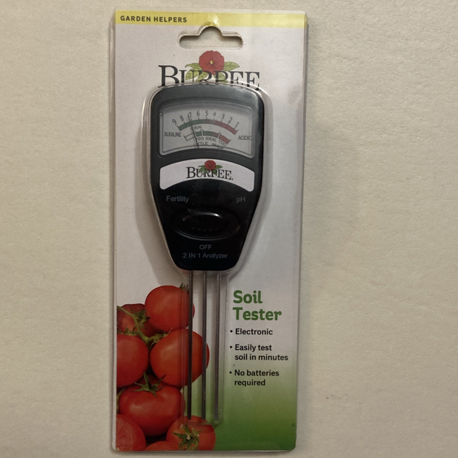 Burpee Electronic Soil Tester pH & Fertility No Batteries Required gallery
