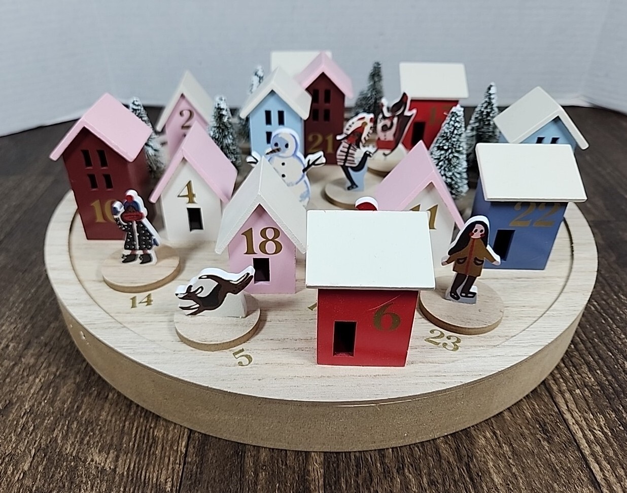 Countdown to Christmas Mini Village Wooden Calendar Threshold Target New Other gallery