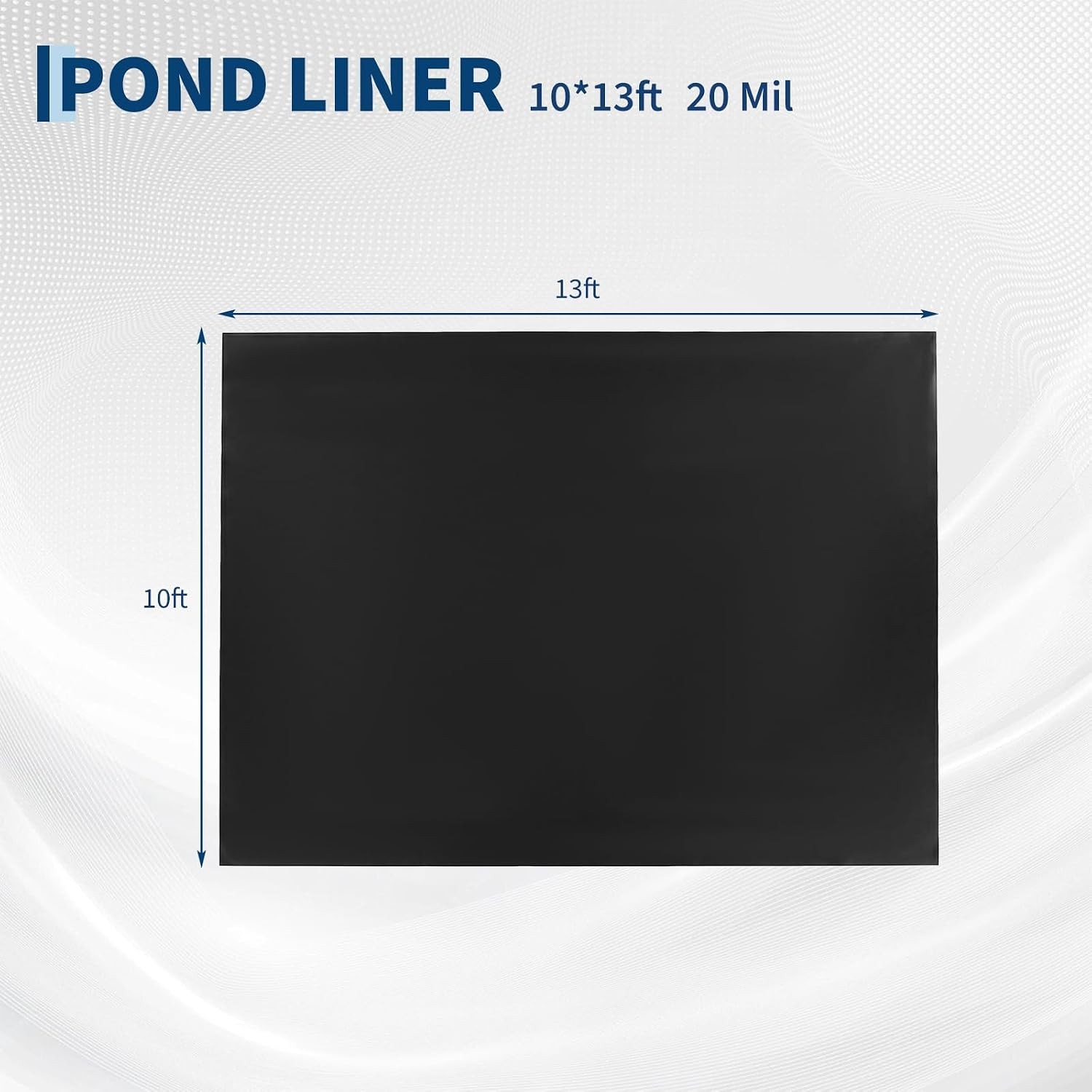 Pond Liner 20 Mil HDPE Fish Pond Liners Waterproof for Gardens Pools 4 Sizes gallery