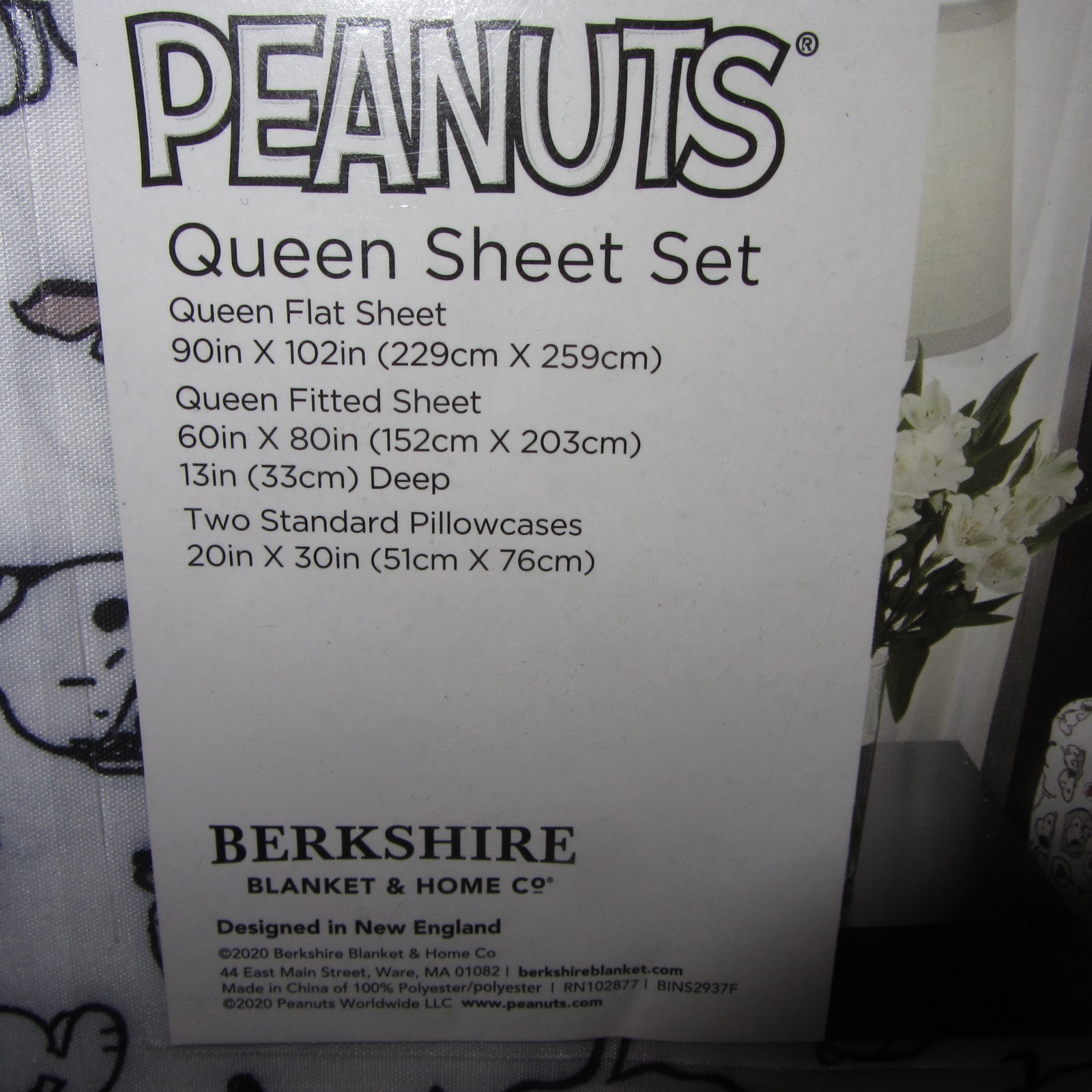 Peanuts Snoopy Bed Sheet Set Queen Size 4-pc Valentines Day Hearts Cartoon NEW gallery
