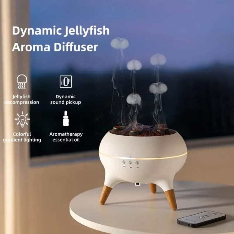 Dynamic Jellyfish Air Humidifier 250ml Essential Oil Diffuser Remote Control Bed gallery