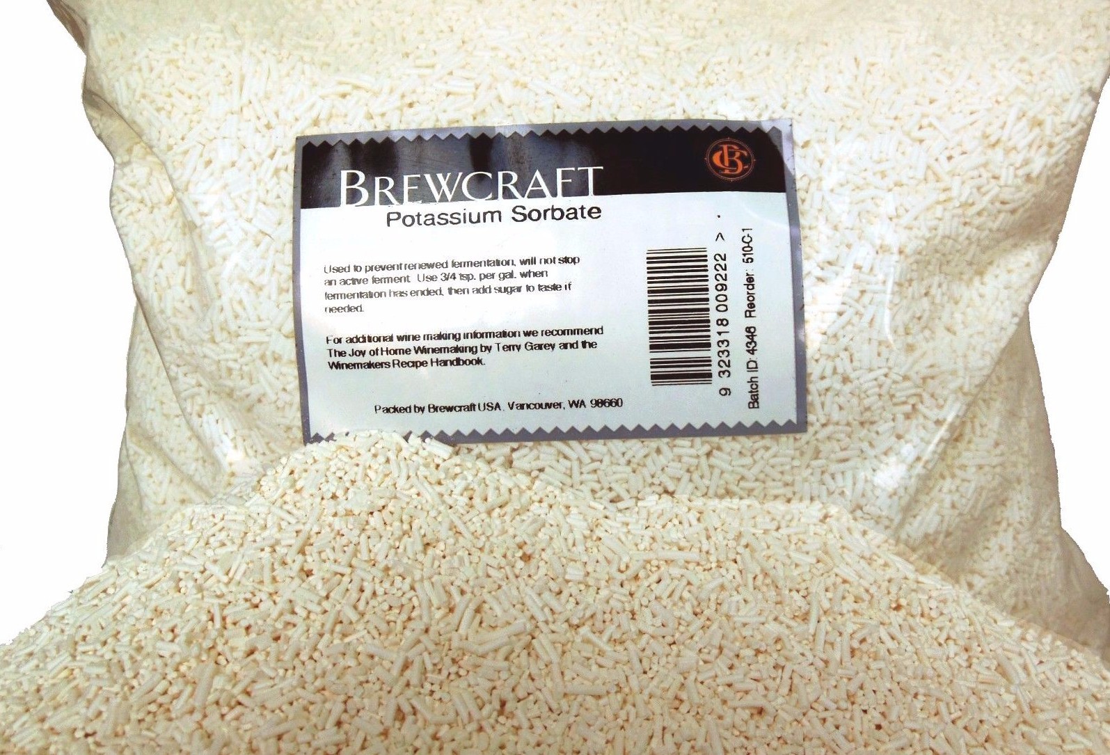 POTASSIUM SORBATE - 1 oz.- 55 lbs.- BULK DISCOUNT PRICING!! gallery